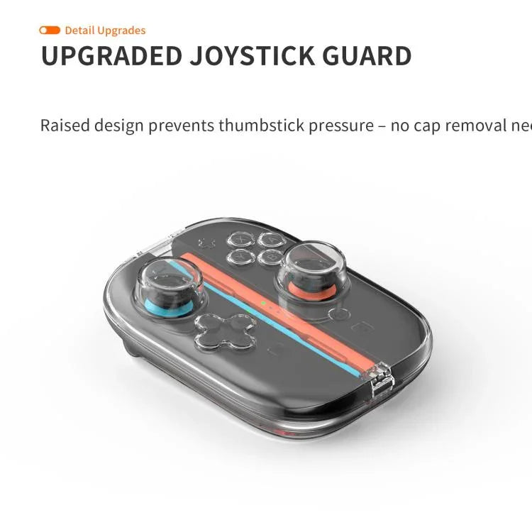 Für Nintendo Switch 2 Joy-Con Controller Kristallklare Hartschale mit 6 Spielkarten-Aufbewahrungsschlitzen