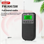 Tragbarer FM/AM/SW Mehrband Hochsensitiver Uhren-gesteuerter Radioempfänger, Für EU, Für US