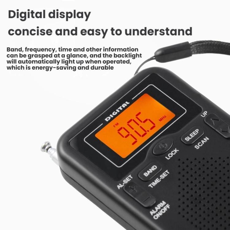 Tragbarer FM/AM Uhren-gesteuerter Stereo Taschenradio, Für EU, Für US
