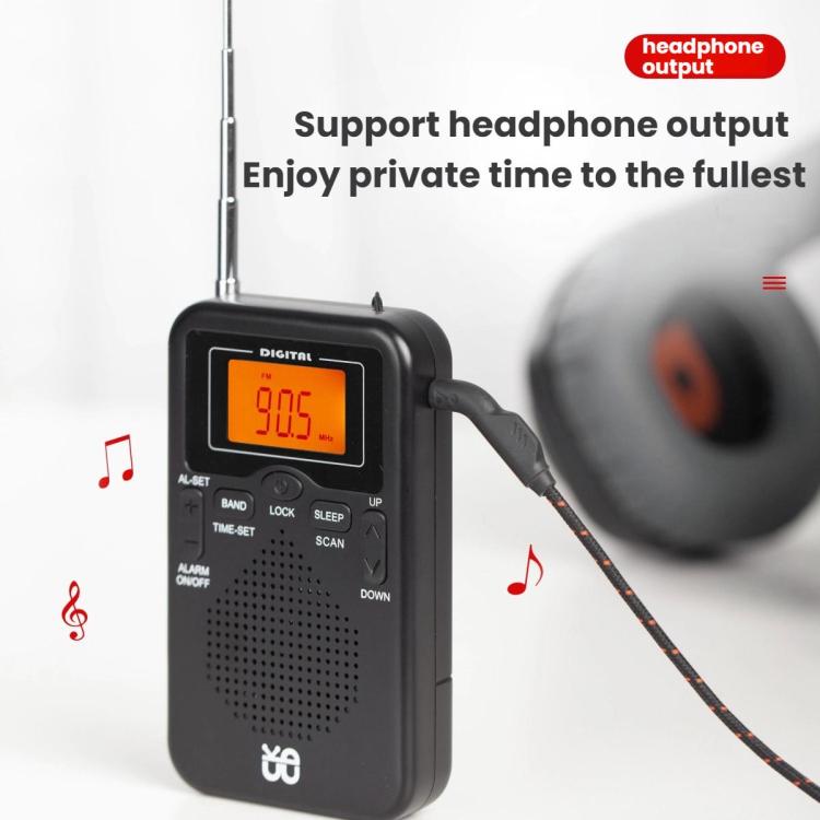 Tragbarer FM/AM Uhren-gesteuerter Stereo Taschenradio, Für EU, Für US