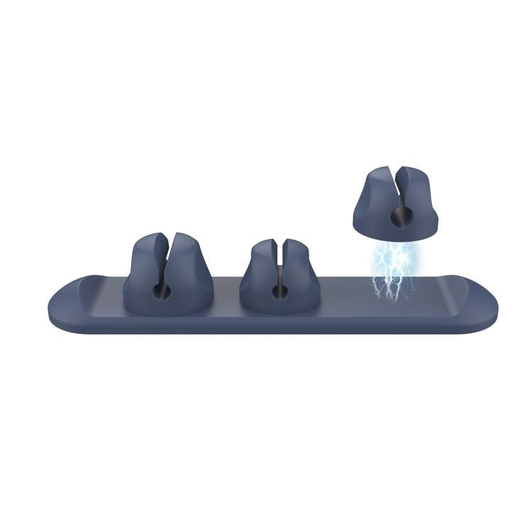 AhaStyle PT-CY15 3-in-1 magnetischer Silikon-Kabelorganisator Desktop-Kabelhalter