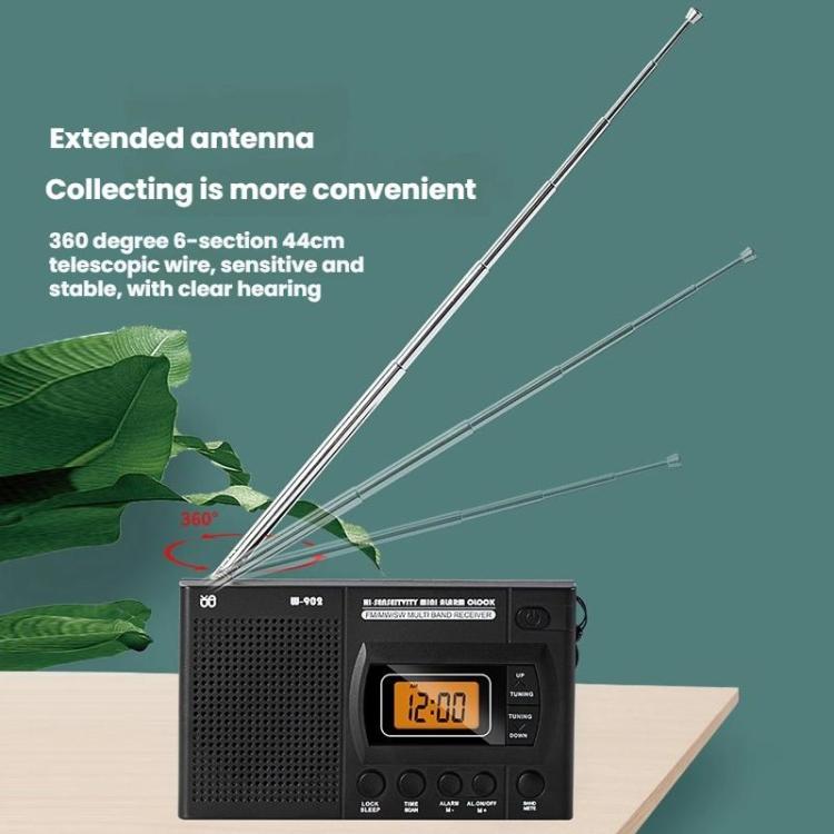 FM/AM/SW Vollband Tragbarer Uhren LCD Uhren-gesteuerter Radioempfänger, Für EU, Für US