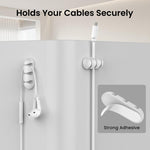 AhaStyle WE31 6 Stück Desktop Kabel Silikon Aufbewahrungs Dock Organizer Universeller 3-Loch Kabelclip