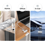 AhaStyle WE31 6 Stück Desktop Kabel Silikon Aufbewahrungs Dock Organizer Universeller 3-Loch Kabelclip