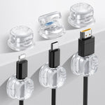 AhaStyle WG178 6 St. Multifunktionale selbstklebende Desktop-Kabelorganisatoren, Datenladekabel-Clips