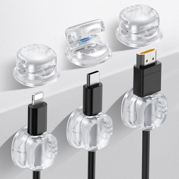 AhaStyle WG178 6 St. Multifunktionale selbstklebende Desktop-Kabelorganisatoren, Datenladekabel-Clips