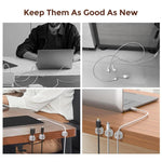 AhaStyle WG178 6 St. Multifunktionale selbstklebende Desktop-Kabelorganisatoren, Datenladekabel-Clips