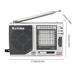 Kchibo 10-Band AM/FM/SW Tragbares Radio mit High-Fidelity Lautsprecher Kompakter Mini Mehrband-Empfänger, KK-9803