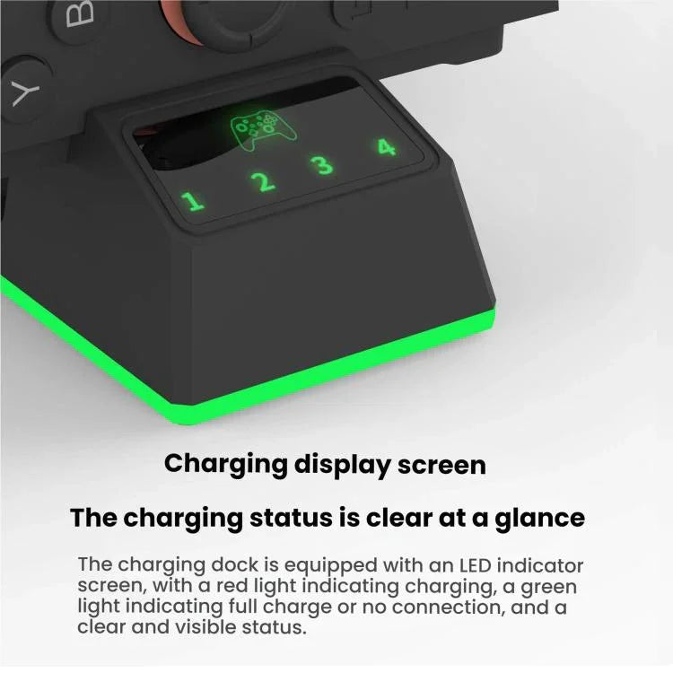 Für Nintendo Switch 2/Switch 2 Pro PGTECH 9-in-1 Universal Ladestation für linken und rechten Controller
