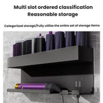 Für Dyson Wandmontierter Lockenstab- und Haartrockner-Aufbewahrungsständer, Schwarz Aluminium, Eisen