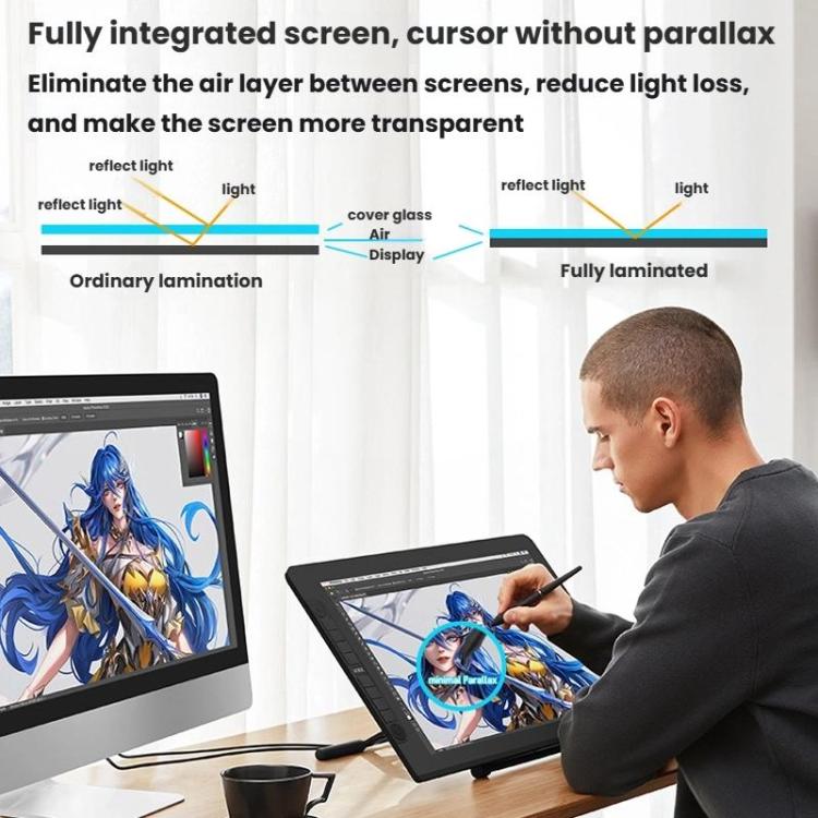 VEIKK VK2200PRO 21,5 Zoll digitaler Zeichenbildschirm, elektronischer Zeichenbildschirm, kompatibel mit Mobiltelefonen, EU-Stecker, US-Stecker, UK-Stecker