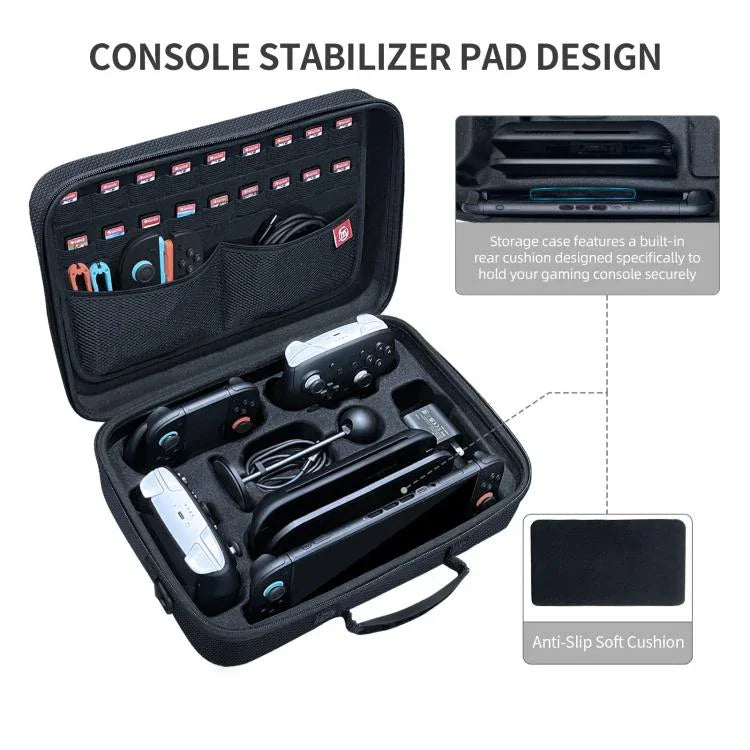Für Nintendo Switch 2 JYS All-in-One Aufbewahrungs- und Transporttasche mit Schultergurt Passend für Dock/Konsole/Pro Controller/Kamera/Griff/Ladegerät, JYS-NS2323