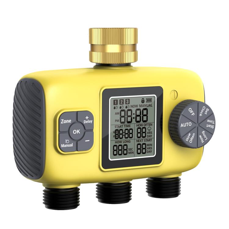 Outdoor Smart Automatic Watering Controller With Three-Way Irrigation Timer, UK Standard, US Standard