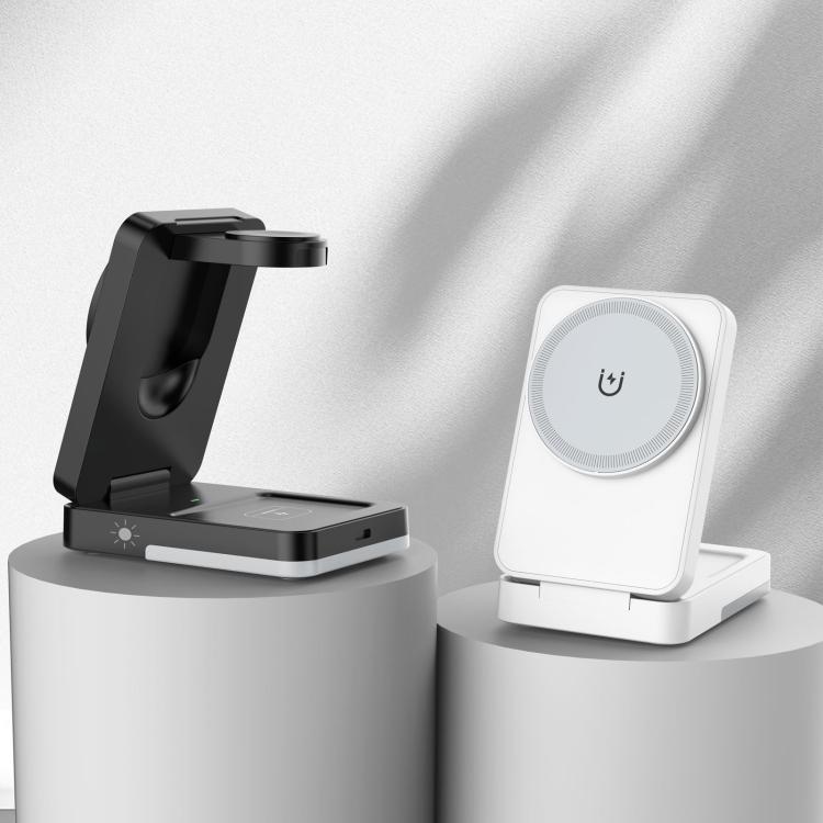 G12 Magnetisches 3-in-1 Vertikales Kabelloses Ladegerät für Apple iPhones / AirPods / Apple Watches