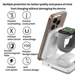 G12 Magnetisches 3-in-1 Vertikales Kabelloses Ladegerät für Apple iPhones / AirPods / Apple Watches