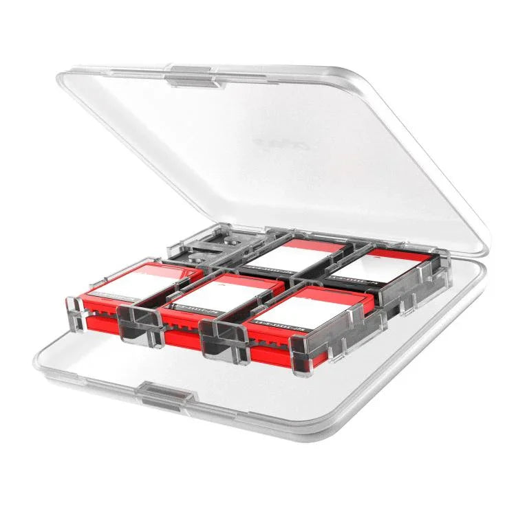 ipega Crystal Game Card Case für Nintendo Switch 2/Switch mit 12 Spielkartenfächern und sicherem Verschluss, PG-SW2107