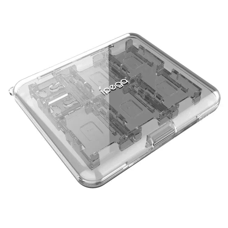 ipega Crystal Game Card Case für Nintendo Switch 2/Switch mit 12 Spielkartenfächern und sicherem Verschluss, PG-SW2107