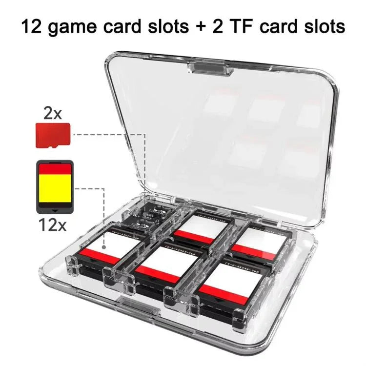 ipega Crystal Game Card Case für Nintendo Switch 2/Switch mit 12 Spielkartenfächern und sicherem Verschluss, PG-SW2107