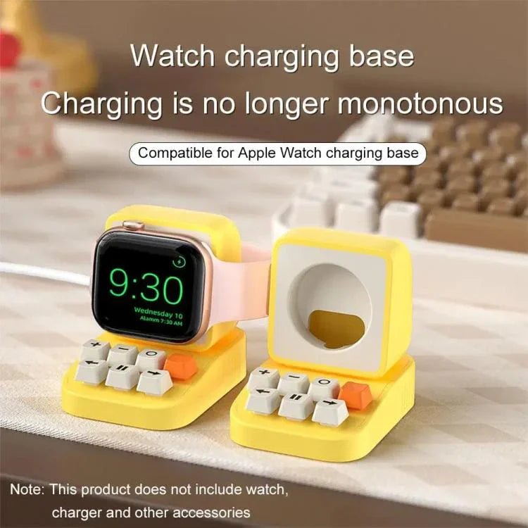 Kabelloses Laden dank Silikonbasis im Schreibmaschinenstil für Apple Watch