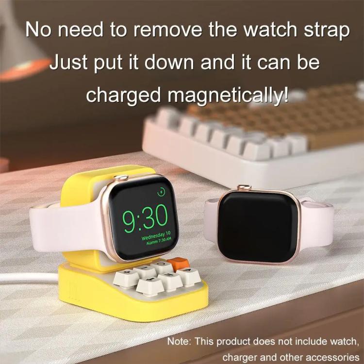 Kabelloses Laden dank Silikonbasis im Schreibmaschinenstil für Apple Watch