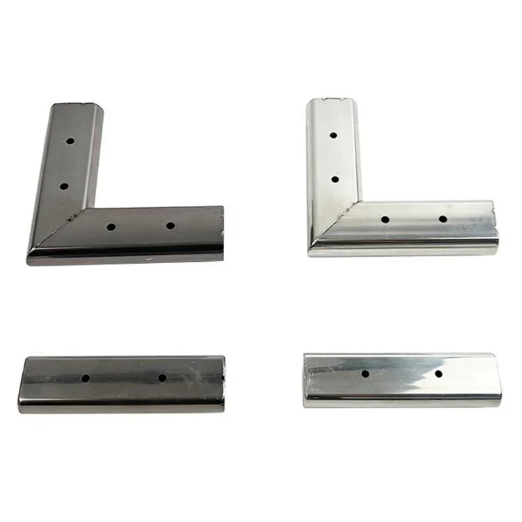 3 cm dicke Edelstahl-Sofastütze mit erhöhter Auflagefläche, Schwarz Linear, Schwarz Sieben-Form, Silber Linear, Silber Sieben-Form