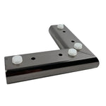 3 cm dicke Edelstahl-Sofastütze mit erhöhter Auflagefläche, Schwarz Linear, Schwarz Sieben-Form, Silber Linear, Silber Sieben-Form