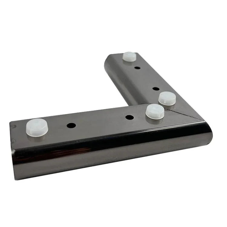 3 cm dicke Edelstahl-Sofastütze mit erhöhter Auflagefläche, Schwarz Linear, Schwarz Sieben-Form, Silber Linear, Silber Sieben-Form