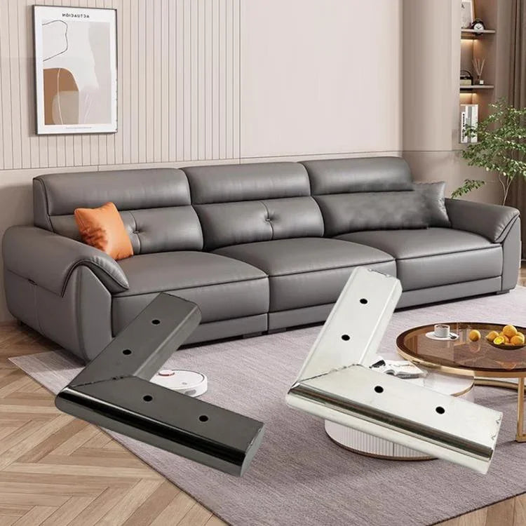 3 cm dicke Edelstahl-Sofastütze mit erhöhter Auflagefläche, Schwarz Linear, Schwarz Sieben-Form, Silber Linear, Silber Sieben-Form