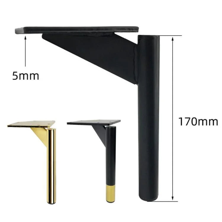 17cm Verdickte Metall-Sofa- und Couchtisch-Beinhalterungen, Schwarz, Titan, Schwarz mit Gold