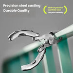 Edelstahl Multifunktions-Klemmzange Schraubendreher Tragbares EDC-Tool Flaschenöffner, 9 in 1
