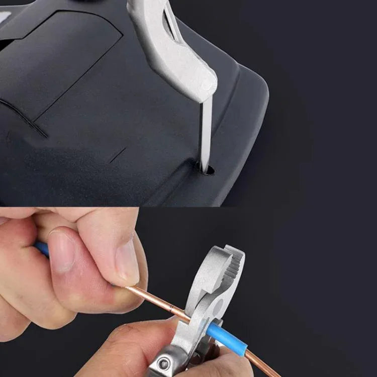 Edelstahl Multifunktions-Klemmzange Schraubendreher Tragbares EDC-Tool Flaschenöffner, 9 in 1