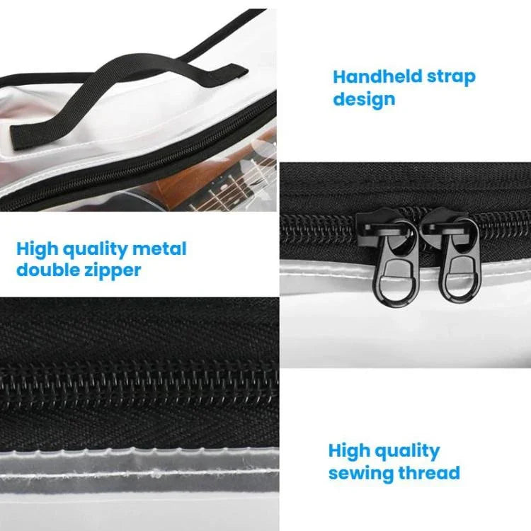 40-41 Zoll E-Gitarren-Staubschutzhülle Transparente TPU-Gigbag mit zwei Reißverschlüssen Schutzhülle, 40-41 Zoll