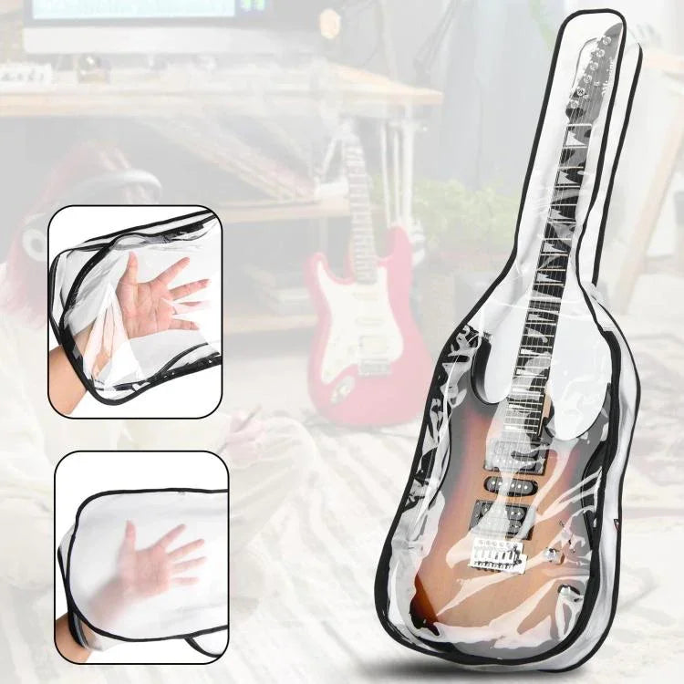 39 Zoll E-Gitarren-Staubschutzhülle TPU Gigbag mit zwei Reißverschlüssen, schützende Aufbewahrungstasche, 39 Zoll