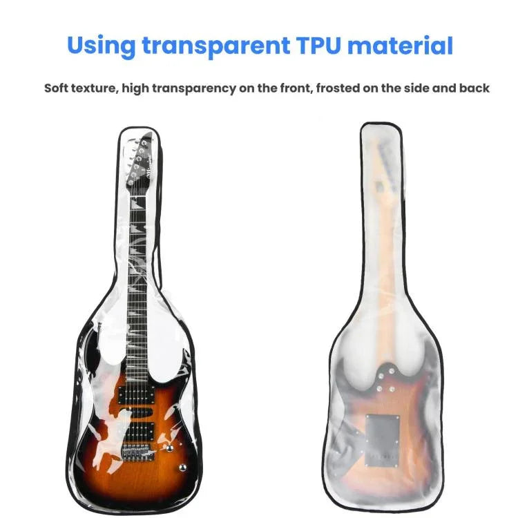 39 Zoll E-Gitarren-Staubschutzhülle TPU Gigbag mit zwei Reißverschlüssen, schützende Aufbewahrungstasche, 39 Zoll
