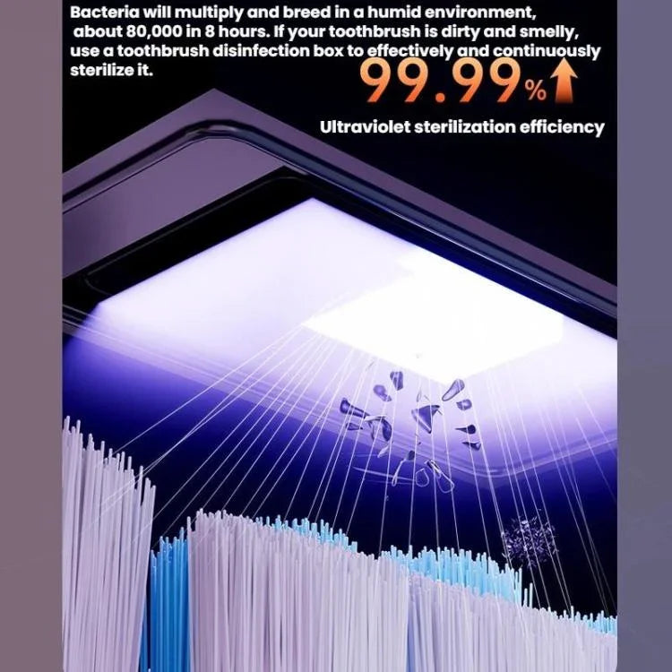 Intelligente wiederaufladbare Zahnbürste mit UV-Sterilisator und Aufbewahrungshalterung