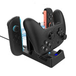Für Nintendo Switch 2 Joy-Con & Pro Controller 3-in-1-Ladestation Aufbewahrungshalter mit LED-Anzeigen, SW-3ZC028