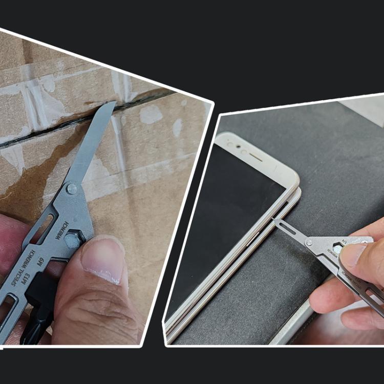 7-in-1-Smartphone-SIM-Karten-Auswurfwerkzeug mit Schlüsselanhänger, multifunktionales Mini-Tragewerkzeug, 7-in-1