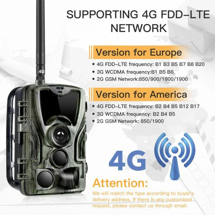 20MP 4G Nachrichten Outdoor Regen Nebel Beweis Infrarot-Tracking Jagdkamera, HC-801LTE