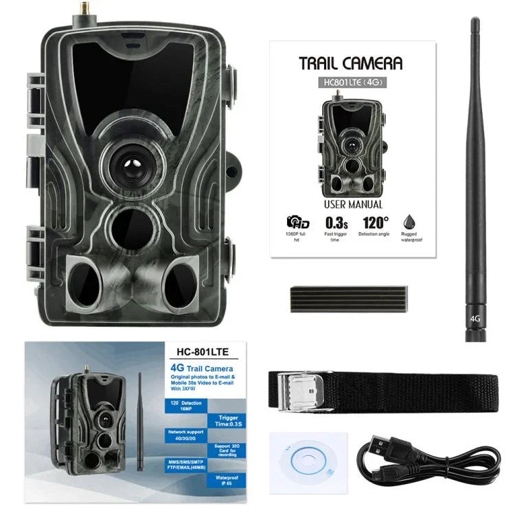 20MP 4G Nachrichten Outdoor Regen Nebel Beweis Infrarot-Tracking Jagdkamera, HC-801LTE