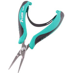 ProsKit PM-396H Stainless Steel Non-Toothed Flat-Nose Pliers Precision Electronic Flat-Jaw Pliers, PM-396H