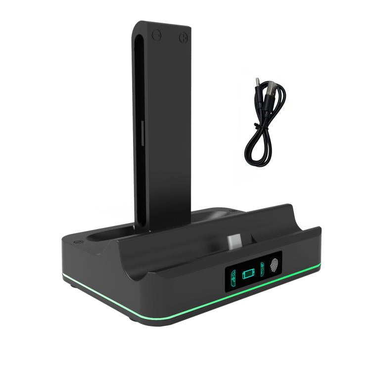 Für Nintendo Switch 2 & Joy-Con Controller KJH Ladestation mit Umgebungsbeleuchtung, PG-SW2130 Weiß, PG-SW2130 Schwarz