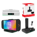 Für Nintendo Switch 2 & Joy-Con Controller KJH Ladestation mit Umgebungsbeleuchtung, PG-SW2130 Weiß, PG-SW2130 Schwarz