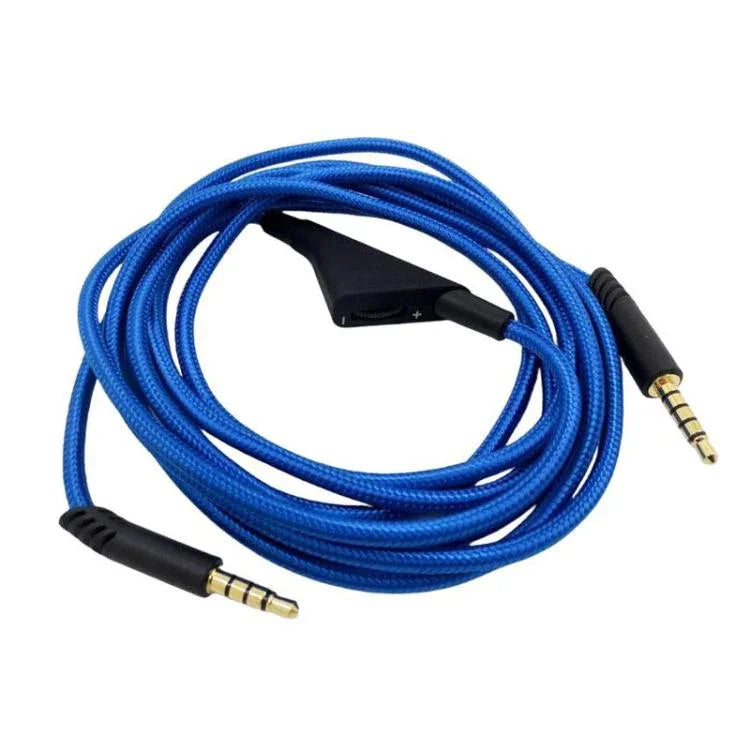 For Logitech Astro A10 / A40 / A30 2m Gaming Headset Cable Braided Audio Cable, Black Button, Black White Button, Gray Black Button, Black Tuning, Blue Tuning, Gray Tuning, Red Black Square, Black Square