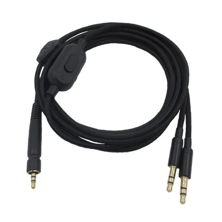 2m Tuning Edition Kopfhörerkabel für Sennheiser GAME ONE / GAME ZERO / PC 373D / GSP350 / GSP500 / GSP600, einfacher Stecker, doppelter Stecker