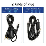 2m Tuning Edition Kopfhörerkabel für Sennheiser GAME ONE / GAME ZERO / PC 373D / GSP350 / GSP500 / GSP600, einfacher Stecker, doppelter Stecker