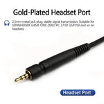 2m Tuning Edition Kopfhörerkabel für Sennheiser GAME ONE / GAME ZERO / PC 373D / GSP350 / GSP500 / GSP600, einfacher Stecker, doppelter Stecker