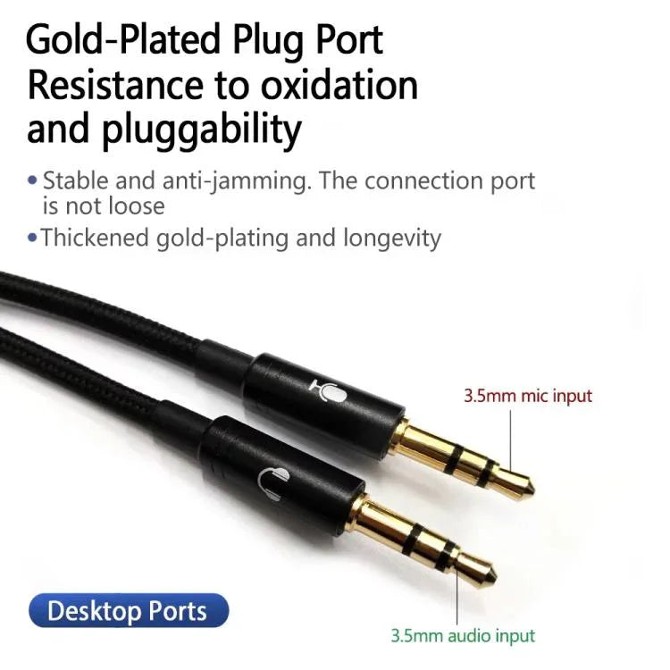 2m Tuning Edition Kopfhörerkabel für Sennheiser GAME ONE / GAME ZERO / PC 373D / GSP350 / GSP500 / GSP600, einfacher Stecker, doppelter Stecker