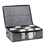 Kaffeebecher-Aufbewahrungsbox mit Fächern und Deckel