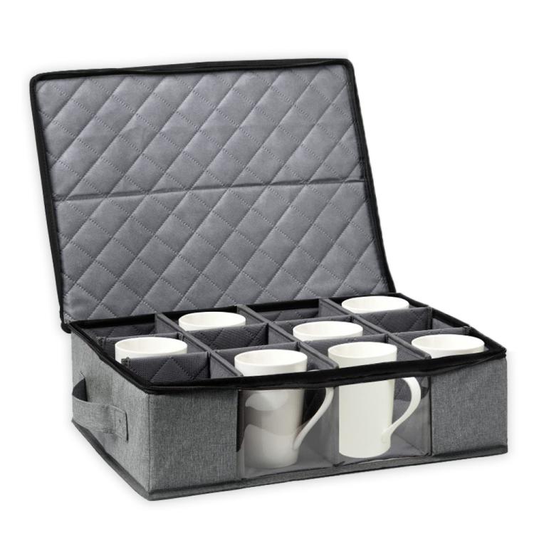 Kaffeebecher-Aufbewahrungsbox mit Fächern und Deckel