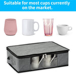 Kaffeebecher-Aufbewahrungsbox mit Fächern und Deckel